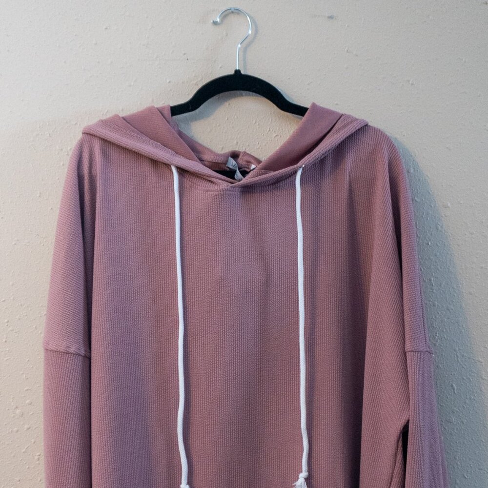 Michelle Mae Kacey Ribbed Hoodie – Rose 2XL NWT
